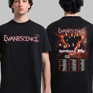 Evanescence World Tour 2026 North American UK And Europe Schedule Dates T-Shirt